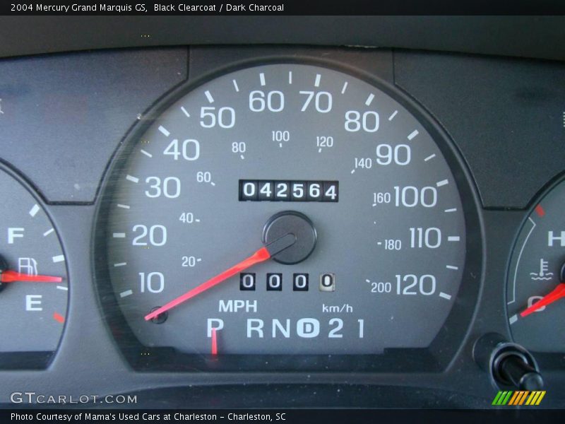 Black Clearcoat / Dark Charcoal 2004 Mercury Grand Marquis GS
