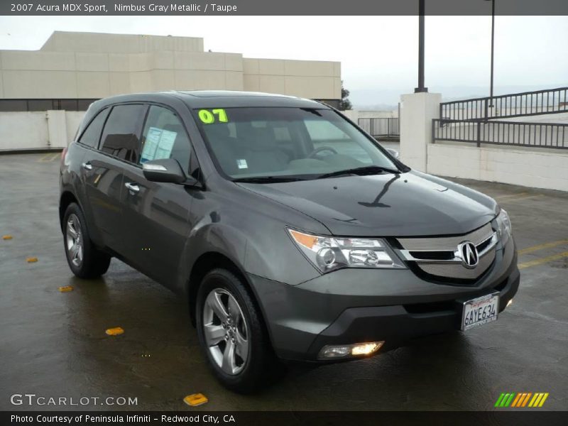 Nimbus Gray Metallic / Taupe 2007 Acura MDX Sport