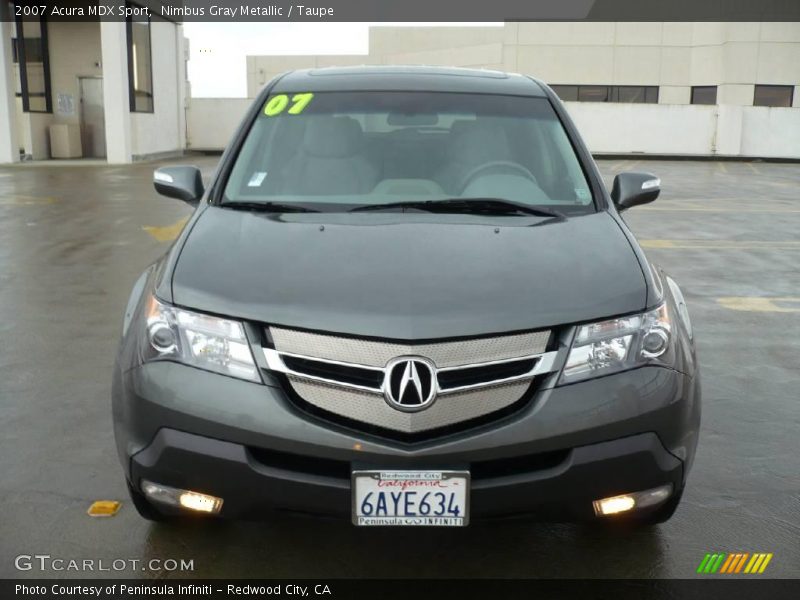 Nimbus Gray Metallic / Taupe 2007 Acura MDX Sport