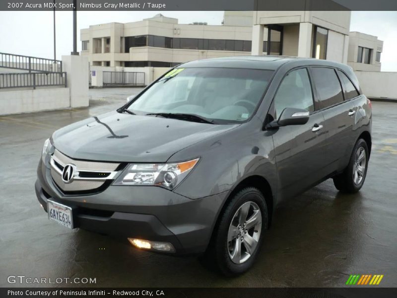 Nimbus Gray Metallic / Taupe 2007 Acura MDX Sport