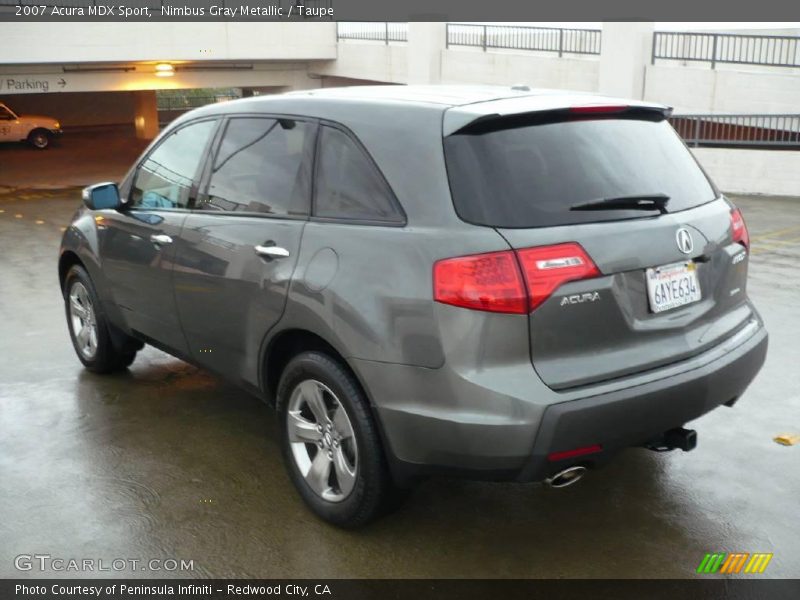Nimbus Gray Metallic / Taupe 2007 Acura MDX Sport
