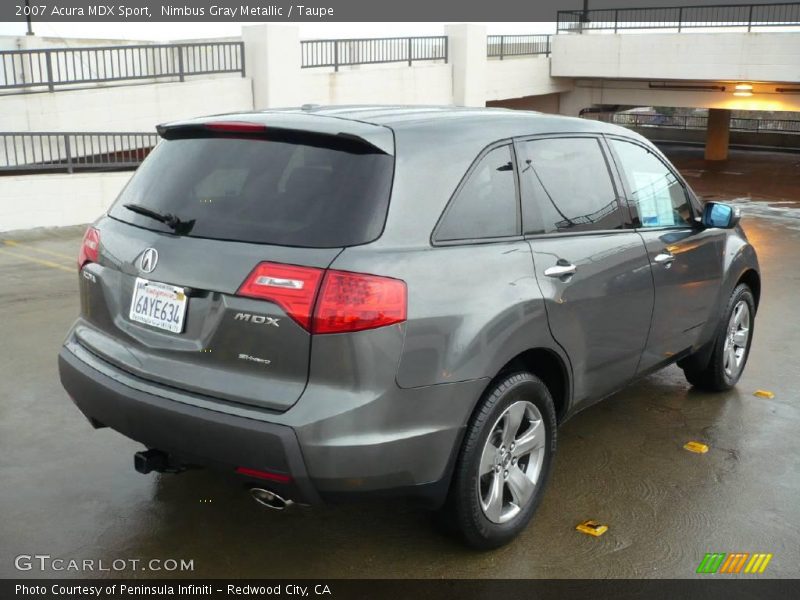 Nimbus Gray Metallic / Taupe 2007 Acura MDX Sport