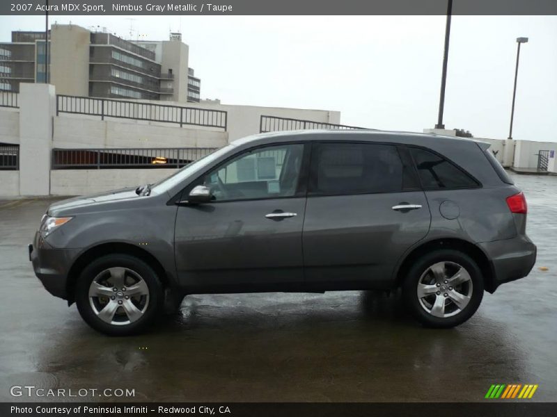 Nimbus Gray Metallic / Taupe 2007 Acura MDX Sport