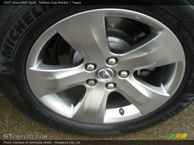 Nimbus Gray Metallic / Taupe 2007 Acura MDX Sport