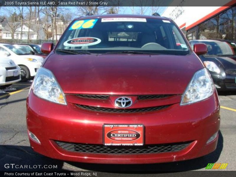 Salsa Red Pearl / Stone Gray 2006 Toyota Sienna XLE AWD