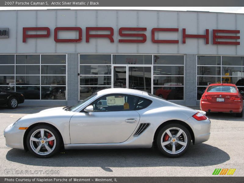 Arctic Silver Metallic / Black 2007 Porsche Cayman S