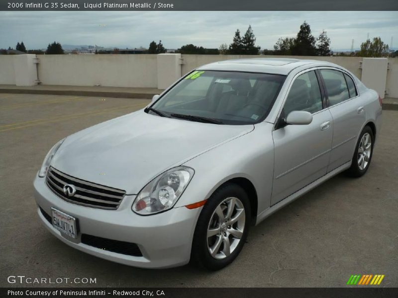 Liquid Platinum Metallic / Stone 2006 Infiniti G 35 Sedan