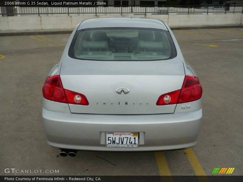 Liquid Platinum Metallic / Stone 2006 Infiniti G 35 Sedan