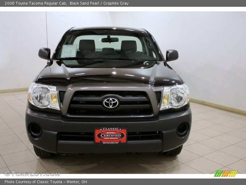 Black Sand Pearl / Graphite Gray 2008 Toyota Tacoma Regular Cab
