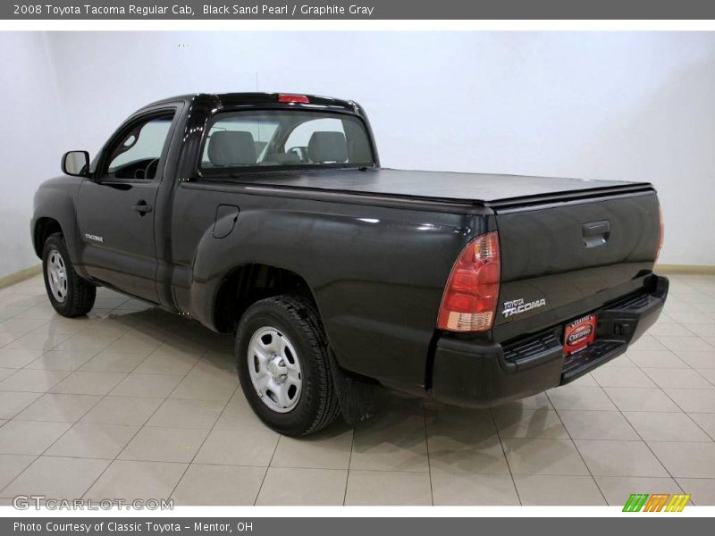Black Sand Pearl / Graphite Gray 2008 Toyota Tacoma Regular Cab