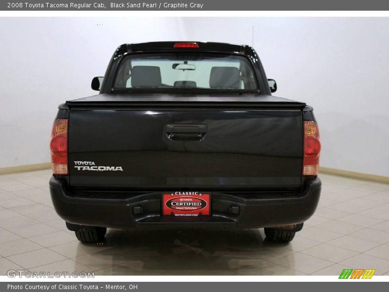Black Sand Pearl / Graphite Gray 2008 Toyota Tacoma Regular Cab