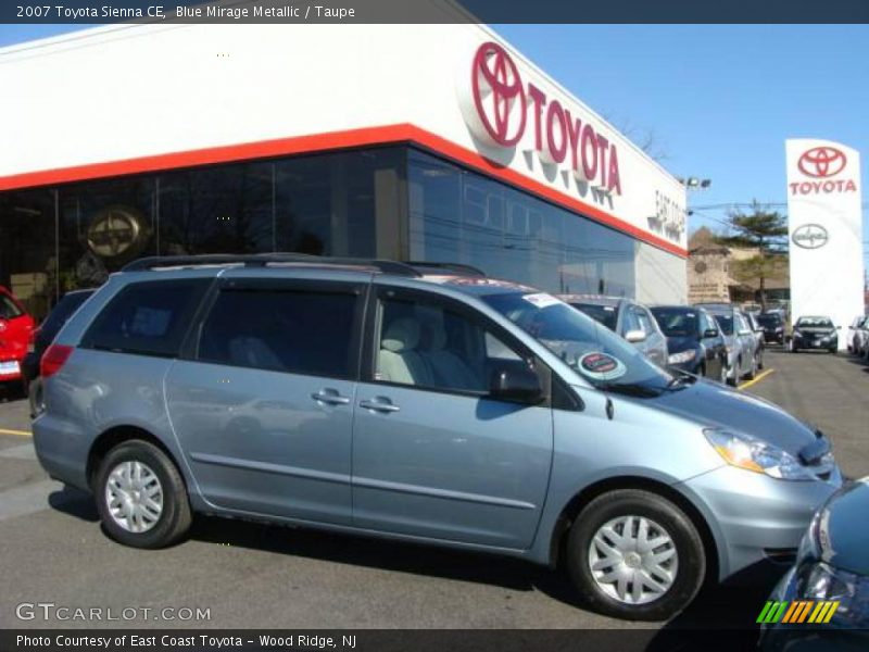 Blue Mirage Metallic / Taupe 2007 Toyota Sienna CE