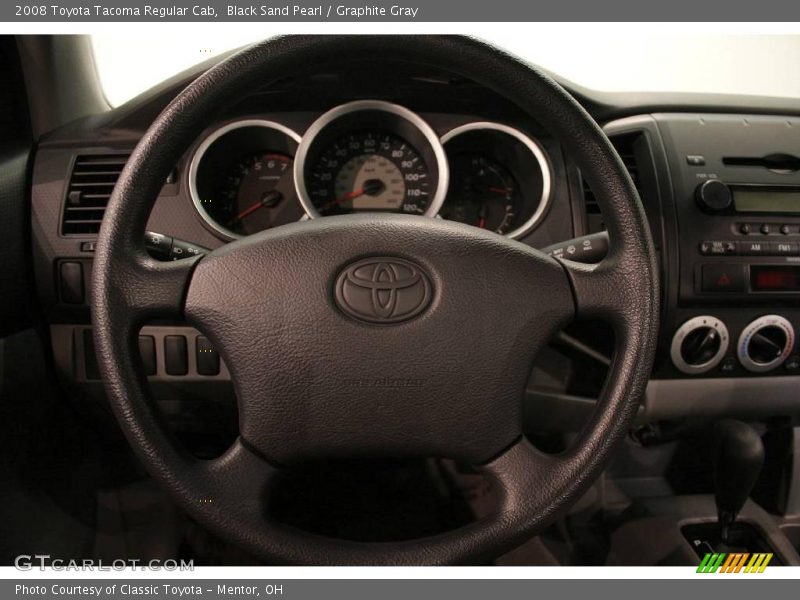 Black Sand Pearl / Graphite Gray 2008 Toyota Tacoma Regular Cab