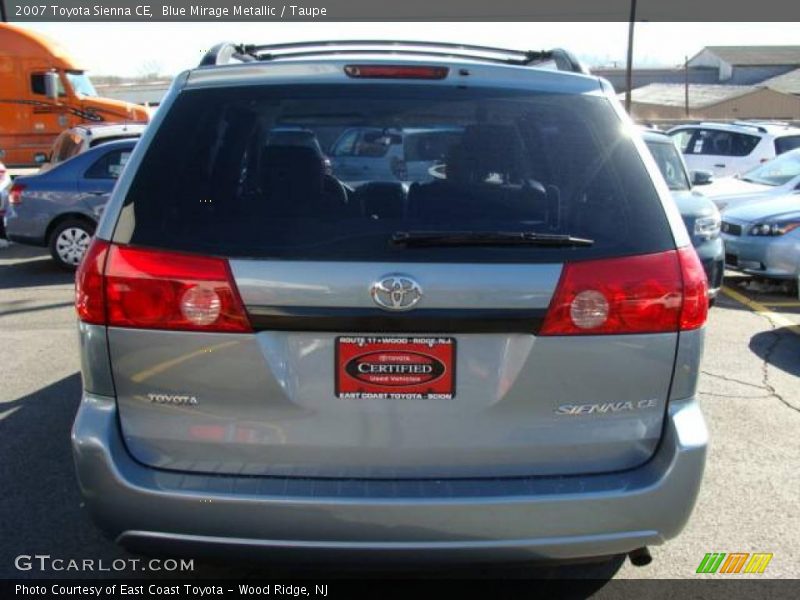 Blue Mirage Metallic / Taupe 2007 Toyota Sienna CE