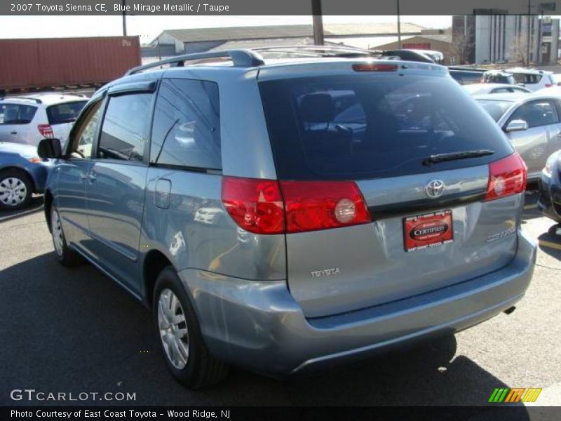 Blue Mirage Metallic / Taupe 2007 Toyota Sienna CE
