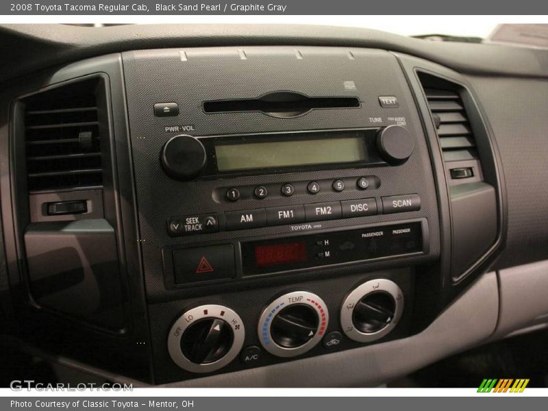 Black Sand Pearl / Graphite Gray 2008 Toyota Tacoma Regular Cab