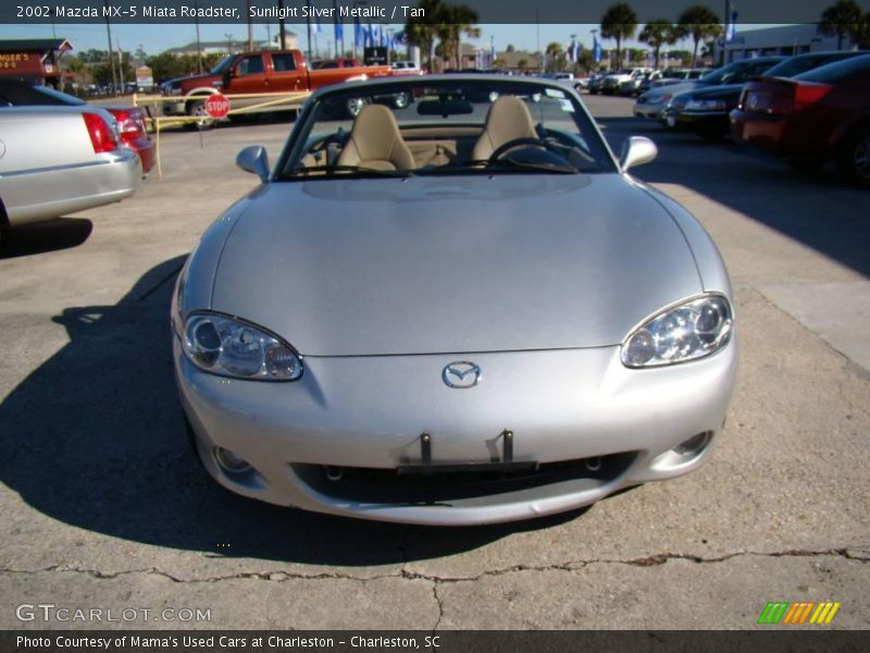 Sunlight Silver Metallic / Tan 2002 Mazda MX-5 Miata Roadster