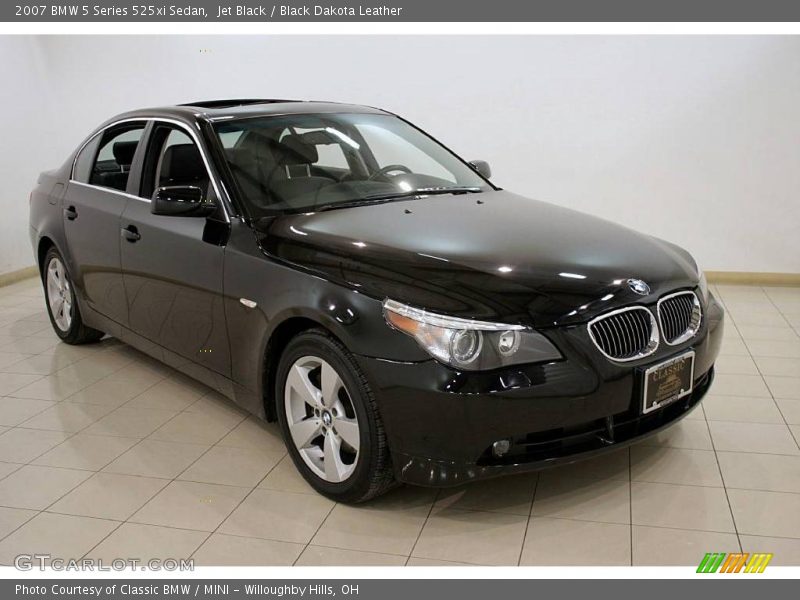 Jet Black / Black Dakota Leather 2007 BMW 5 Series 525xi Sedan