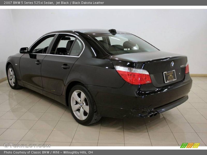 Jet Black / Black Dakota Leather 2007 BMW 5 Series 525xi Sedan