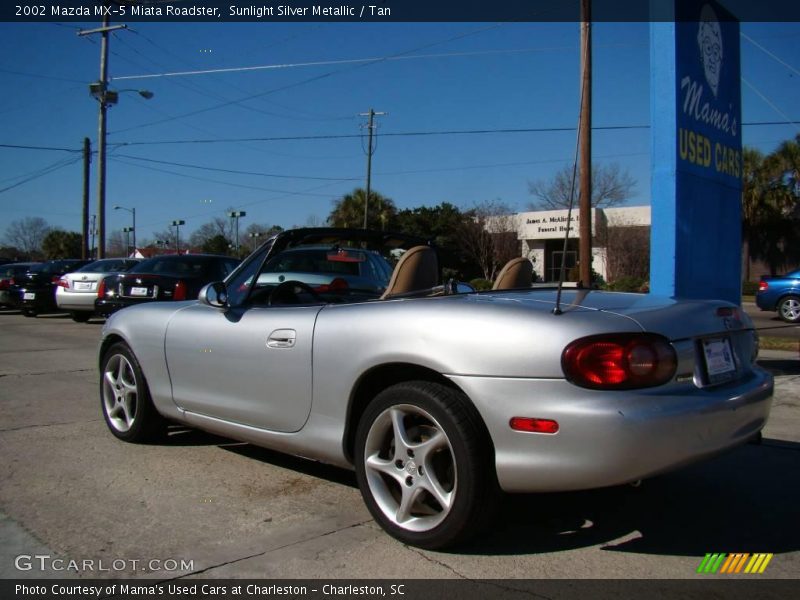 Sunlight Silver Metallic / Tan 2002 Mazda MX-5 Miata Roadster