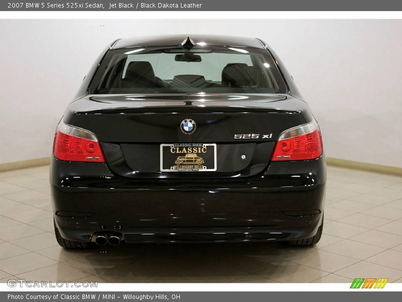 Jet Black / Black Dakota Leather 2007 BMW 5 Series 525xi Sedan