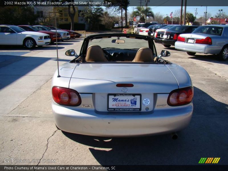 Sunlight Silver Metallic / Tan 2002 Mazda MX-5 Miata Roadster