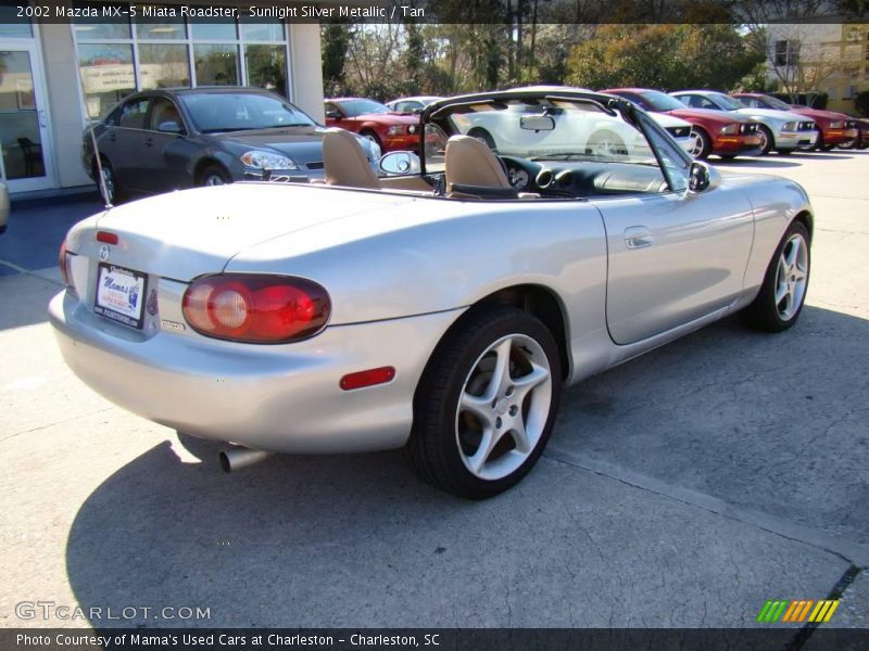 Sunlight Silver Metallic / Tan 2002 Mazda MX-5 Miata Roadster