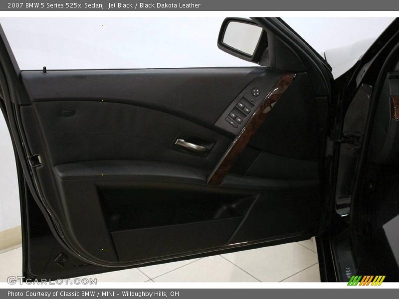 Jet Black / Black Dakota Leather 2007 BMW 5 Series 525xi Sedan