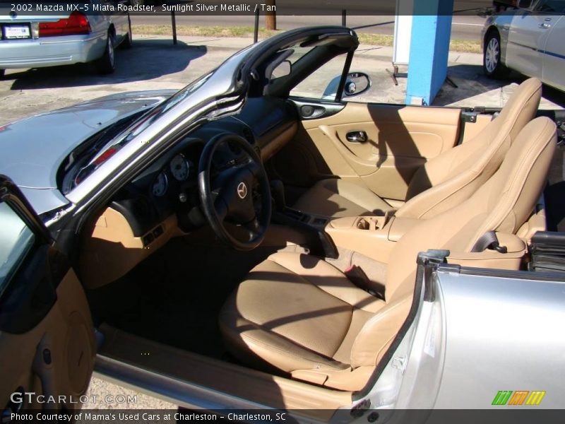 Sunlight Silver Metallic / Tan 2002 Mazda MX-5 Miata Roadster