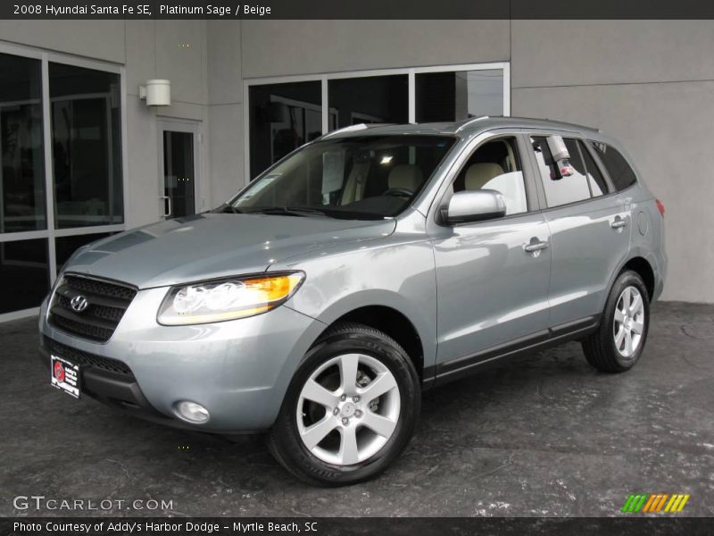Platinum Sage / Beige 2008 Hyundai Santa Fe SE