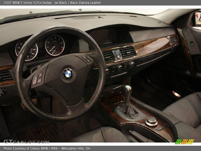 Jet Black / Black Dakota Leather 2007 BMW 5 Series 525xi Sedan