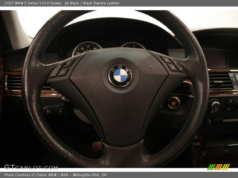 Jet Black / Black Dakota Leather 2007 BMW 5 Series 525xi Sedan