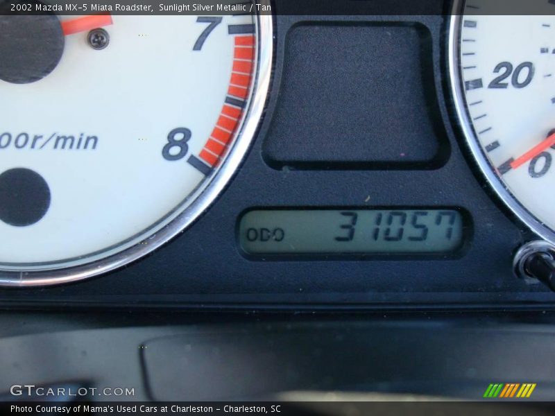 Sunlight Silver Metallic / Tan 2002 Mazda MX-5 Miata Roadster