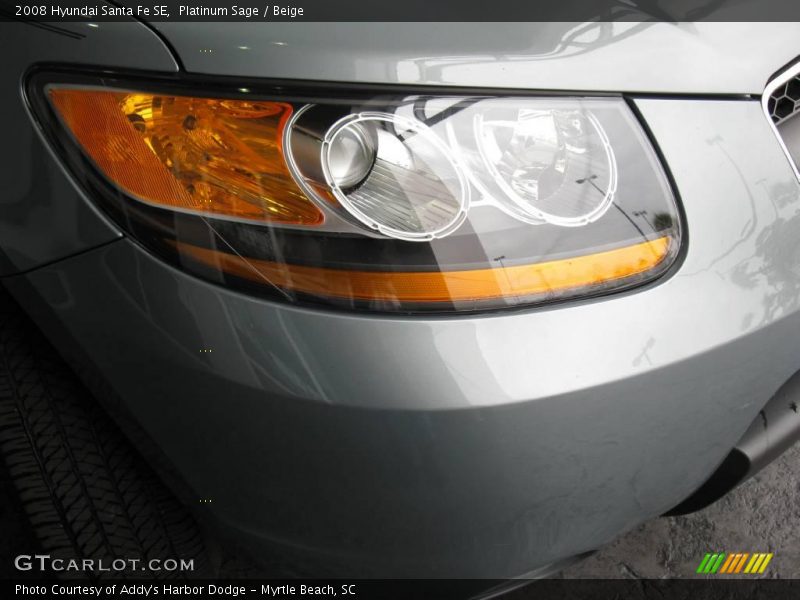 Platinum Sage / Beige 2008 Hyundai Santa Fe SE
