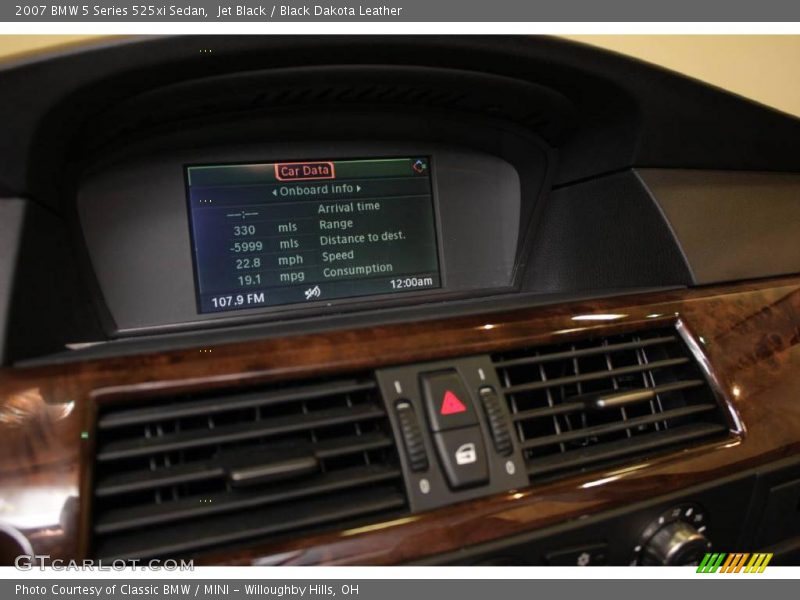 Jet Black / Black Dakota Leather 2007 BMW 5 Series 525xi Sedan