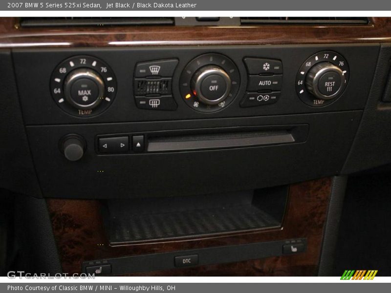 Jet Black / Black Dakota Leather 2007 BMW 5 Series 525xi Sedan