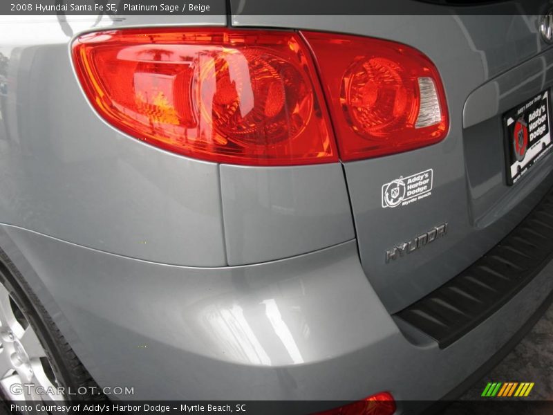 Platinum Sage / Beige 2008 Hyundai Santa Fe SE