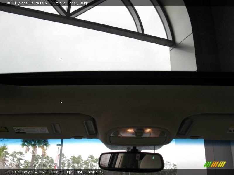 Platinum Sage / Beige 2008 Hyundai Santa Fe SE