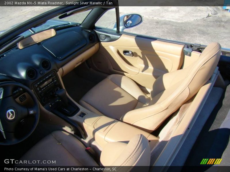 Sunlight Silver Metallic / Tan 2002 Mazda MX-5 Miata Roadster