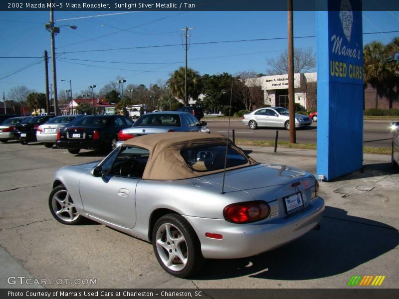 Sunlight Silver Metallic / Tan 2002 Mazda MX-5 Miata Roadster