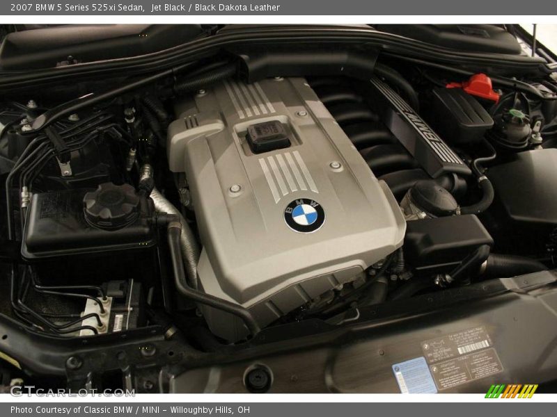 Jet Black / Black Dakota Leather 2007 BMW 5 Series 525xi Sedan