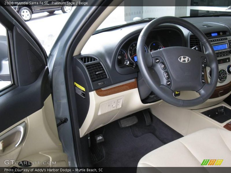 Platinum Sage / Beige 2008 Hyundai Santa Fe SE