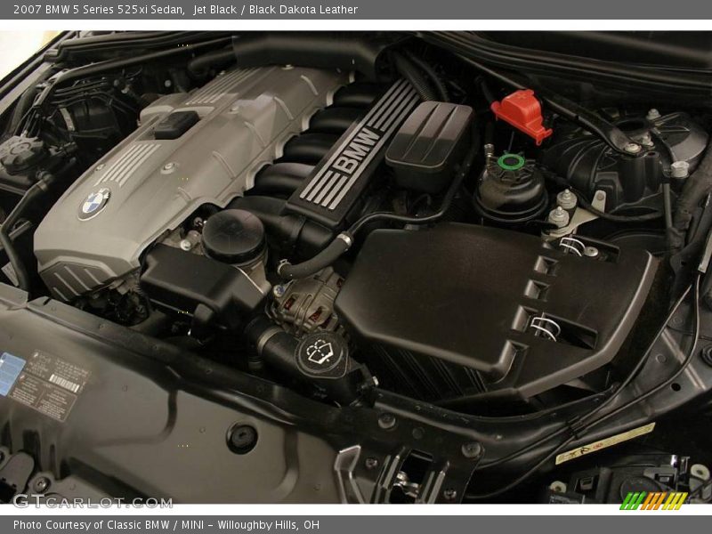 Jet Black / Black Dakota Leather 2007 BMW 5 Series 525xi Sedan