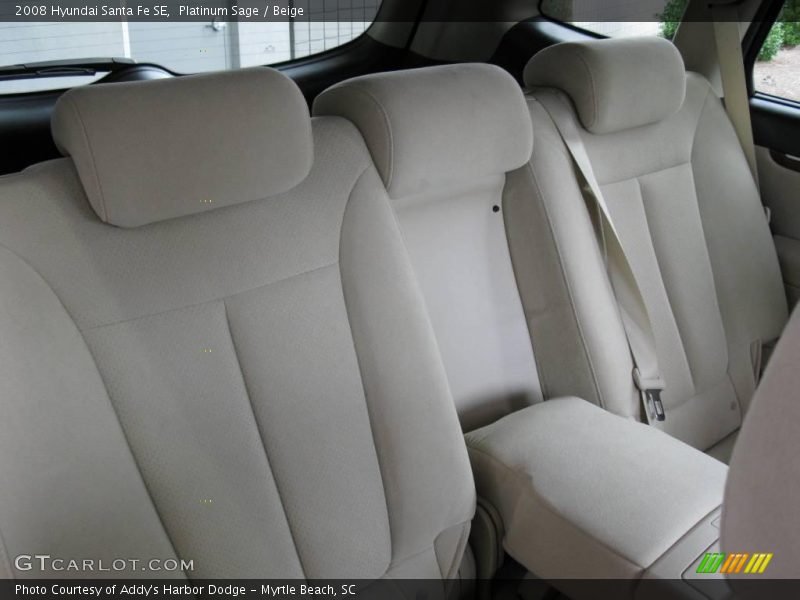 Platinum Sage / Beige 2008 Hyundai Santa Fe SE