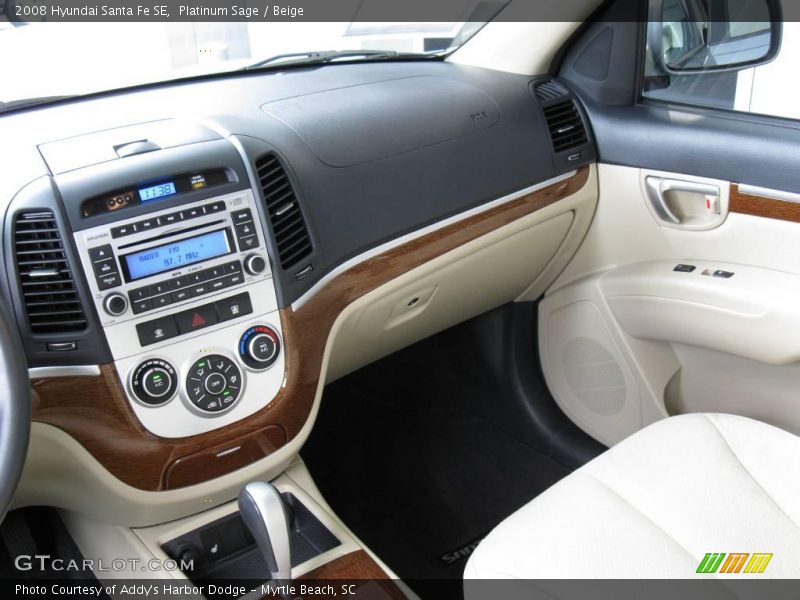 Platinum Sage / Beige 2008 Hyundai Santa Fe SE