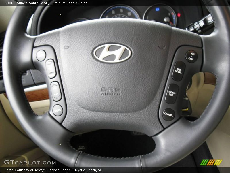 Platinum Sage / Beige 2008 Hyundai Santa Fe SE