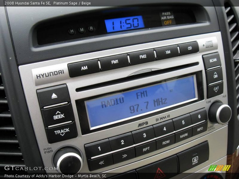 Platinum Sage / Beige 2008 Hyundai Santa Fe SE