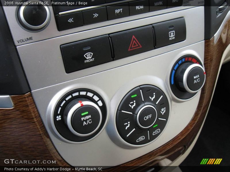 Platinum Sage / Beige 2008 Hyundai Santa Fe SE