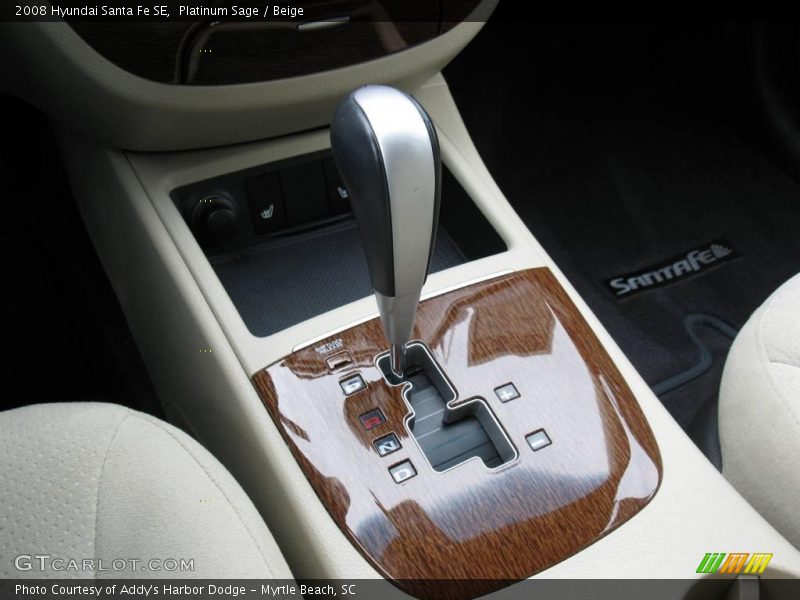 Platinum Sage / Beige 2008 Hyundai Santa Fe SE