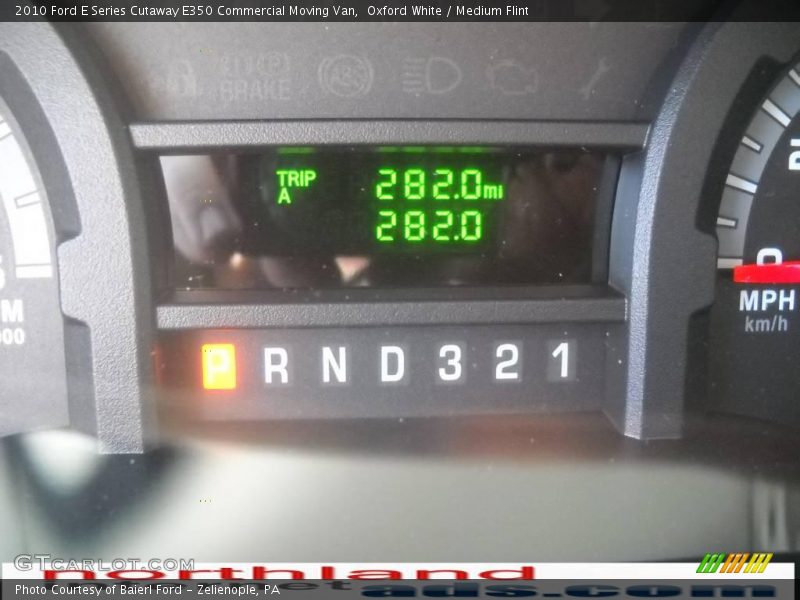 Oxford White / Medium Flint 2010 Ford E Series Cutaway E350 Commercial Moving Van